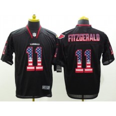 Arizona Cardinals #11 Larry Fitzgerald Black 2014 USA Flag Fashion  Nike NFL Elite Jersey