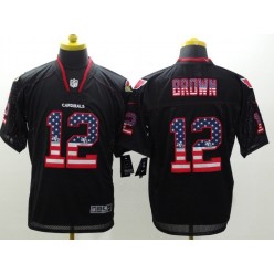 Arizona Cardinals #12 John Brown Black 2014 USA Flag Fashion  Nike NFL Elite Jersey