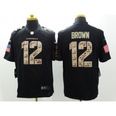 Arizona Cardinals #12 John Brown Black Limited Salute to Service Stitched NFL Jersey