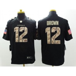 Arizona Cardinals #12 John Brown Black Limited Salute to Service Stitched NFL Jersey