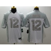 Arizona Cardinals #12 John Brown White Nike Stitched NFL Limited Platinum Jersey