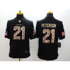 Arizona Cardinals #21 Patrick Peterson Black Limited Salute to Service Stitched NFL Jersey
