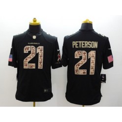 Arizona Cardinals #21 Patrick Peterson Black Limited Salute to Service Stitched NFL Jersey