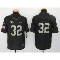 Arizona Cardinals #32 Tyrann Mathieu Anthracite 2016 Salute to Service Limited NFL Jersey