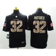 Arizona Cardinals #32 Tyrann Mathieu Black Limited Salute to Service Stitched NFL Jersey