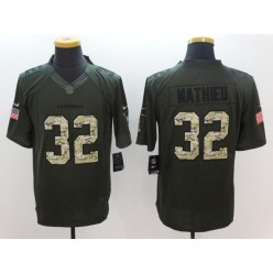 Arizona Cardinals #32 Tyrann Mathieu Green Salute To Service Limited Nike NFL Jersey