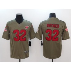 Arizona Cardinals #32 Tyrann Mathieu Olive 2017 Salute To Service Limited Nike NFL Jersey