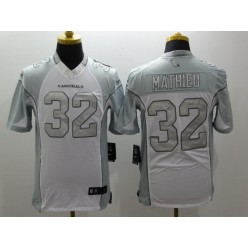 Arizona Cardinals #32 Tyrann Mathieu White Nike Stitched NFL Limited Platinum Jersey