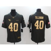 Arizona Cardinals #40 Pat Tillman Anthracite Gold Salute to Service Limited Nike NFL Jersey