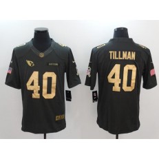 Arizona Cardinals #40 Pat Tillman Anthracite Gold Salute to Service Limited Nike NFL Jersey