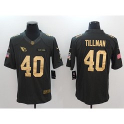 Arizona Cardinals #40 Pat Tillman Anthracite Gold Salute to Service Limited Nike NFL Jersey