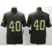 Arizona Cardinals #40 Pat Tillman Green Salute To Service Limited Nike NFL Jersey