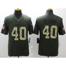 Arizona Cardinals #40 Pat Tillman Green Salute To Service Limited Nike NFL Jersey