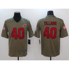 Arizona Cardinals #40 Pat Tillman Olive 2017 Salute To Service Limited Nike NFL Jersey