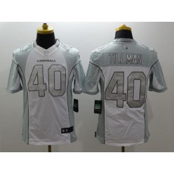 Arizona Cardinals #40 Pat Tillman White Nike Stitched NFL Limited Platinum Jersey