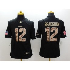 Pittsburgh Steelers #12 Terry Bradshaw Black Men Stitched Nike NFL Limited Salute to Service Jersey