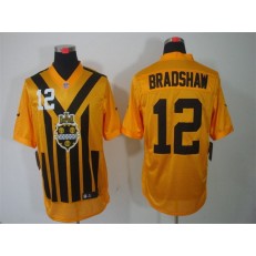 Pittsburgh Steelers #12 Terry Bradshaw Gold 1933s Throwback Elite Nike NFL Jersey
