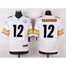 Pittsburgh Steelers #12 Terry Bradshaw White Men Football Elite Nike NFL Jersey