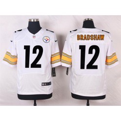 Pittsburgh Steelers #12 Terry Bradshaw White Men Football Elite Nike NFL Jersey