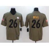 Pittsburgh Steelers #26 Le Veon Bell Olive 2017 Salute To Service Limited Men Nike NFL Jersey