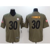 Pittsburgh Steelers #30 James Conner Olive 2017 Salute To Service Limited Men Nike NFL Jersey