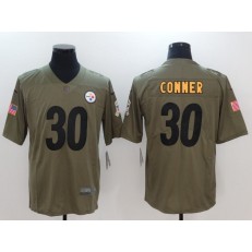 Pittsburgh Steelers #30 James Conner Olive 2017 Salute To Service Limited Men Nike NFL Jersey