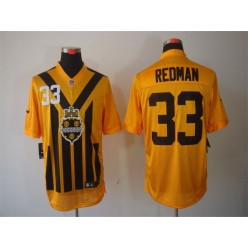 Pittsburgh Steelers #33 Isaac Redman Gold 1933s Throwback Elite Nike NFL Jersey