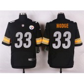 Pittsburgh Steelers #33 Merril Hodge Black Men Elite Football Nike NFL Jersey