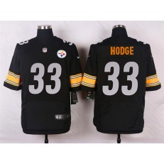 Pittsburgh Steelers #33 Merril Hodge Black Men Elite Football Nike NFL Jersey