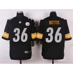 Pittsburgh Steelers #36 Jerome Bettis Black Men Elite Football Nike NFL Jersey