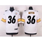 Pittsburgh Steelers #36 Jerome Bettis White Men Football Elite Nike NFL Jersey