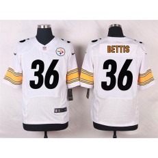 Pittsburgh Steelers #36 Jerome Bettis White Men Football Elite Nike NFL Jersey