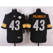 Pittsburgh Steelers #43 Troy Polamalu Black Men Elite Football Nike NFL Jersey