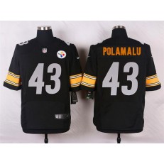 Pittsburgh Steelers #43 Troy Polamalu Black Men Elite Football Nike NFL Jersey