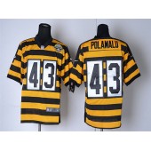 Pittsburgh Steelers #43 Troy Polamalu Black Yellow Alternate Stitched Men Nike NFL Elite Jersey