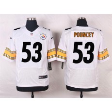 Pittsburgh Steelers #53 Maurkice Pouncey White Men Football Elite Nike NFL Jersey