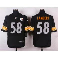Pittsburgh Steelers #58 Jack Lambert Black Men Elite Football Nike NFL Jersey