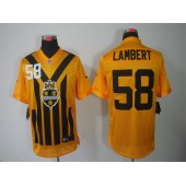 Pittsburgh Steelers #58 Jack Lambert Gold 1933s Throwback Elite Nike NFL Jersey