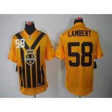Pittsburgh Steelers #58 Jack Lambert Gold 1933s Throwback Elite Nike NFL Jersey