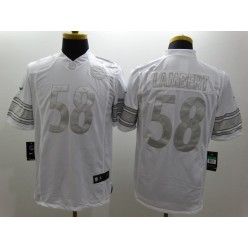 Pittsburgh Steelers #58 Jack Lambert White Men Stitched Nike NFL Limited Platinum Jersey