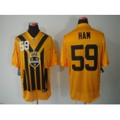Pittsburgh Steelers #59 Jack Ham Gold 1933s Throwback Elite Nike NFL Jersey