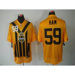 Pittsburgh Steelers #59 Jack Ham Gold 1933s Throwback Elite Nike NFL Jersey