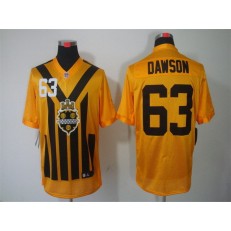Pittsburgh Steelers #63 Dermontti Dawson Gold 1933s Throwback Elite Nike NFL Jersey