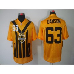 Pittsburgh Steelers #63 Dermontti Dawson Gold 1933s Throwback Elite Nike NFL Jersey