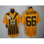 Pittsburgh Steelers #66 David DeCastro Gold 1933s Throwback Elite Nike NFL Jersey
