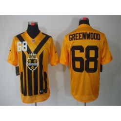 Pittsburgh Steelers #68 L.C. Greenwood Gold 1933s Throwback Elite Nike NFL Jersey