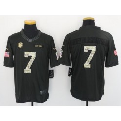 Pittsburgh Steelers #7 Ben Roethlisberger Anthracite Salute to Service Limited Men Nike NFL Jersey