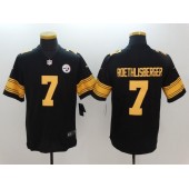 Pittsburgh Steelers #7 Ben Roethlisberger Black Color Rush Limited Men Nike NFL Jersey