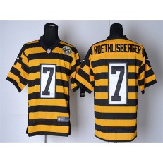 Pittsburgh Steelers #7 Ben Roethlisberger Black Yellow Alternate Stitched Men Nike NFL Elite Jersey