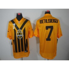 Pittsburgh Steelers #7 Ben Roethlisberger Gold 1933s Throwback Elite Nike NFL Jersey